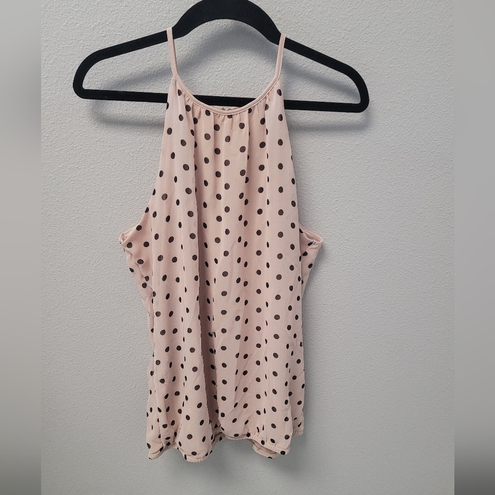 Women's Express Halter Top Blouse Polka Dots‎ Size M
